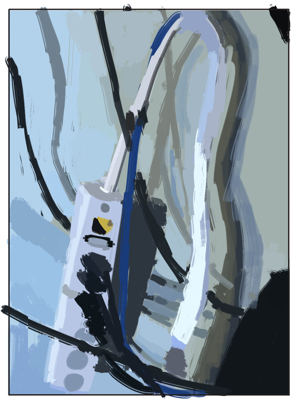 A dangling power strip