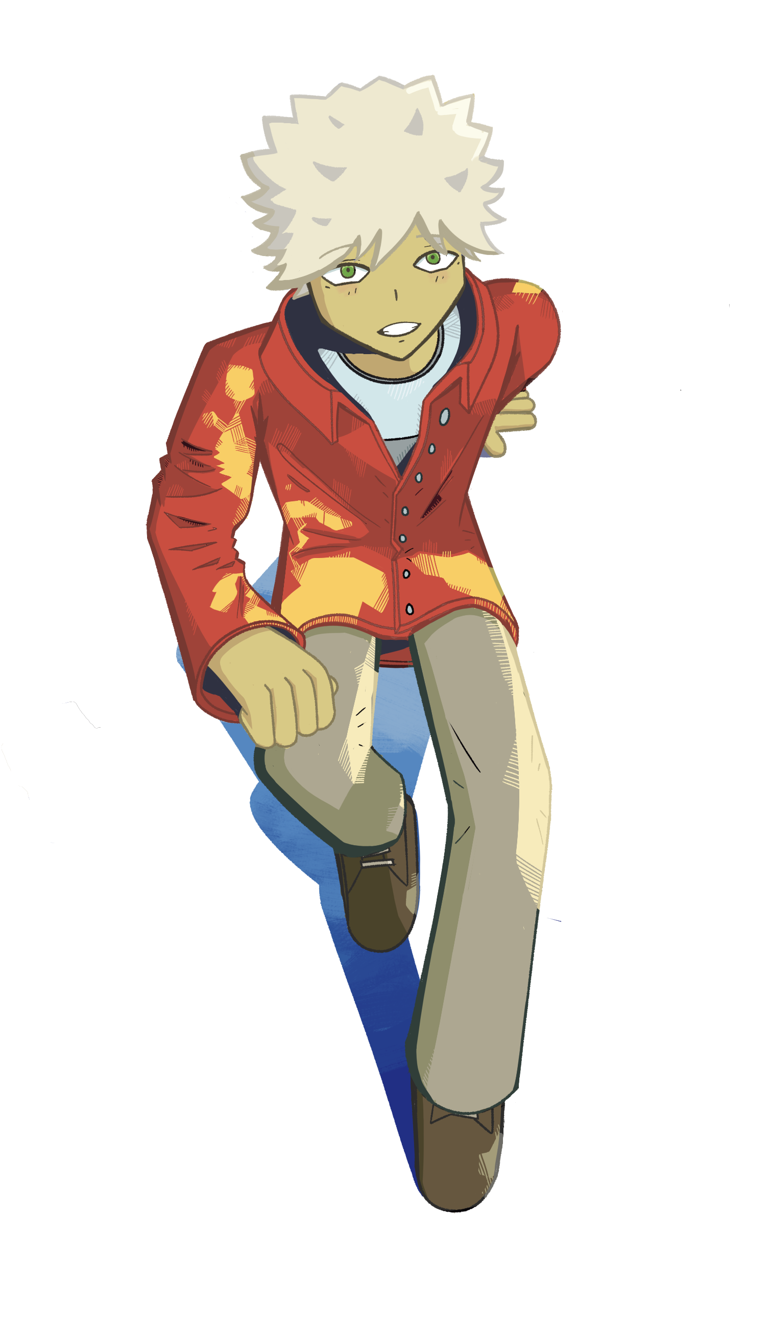 Guy lying down looking at camera